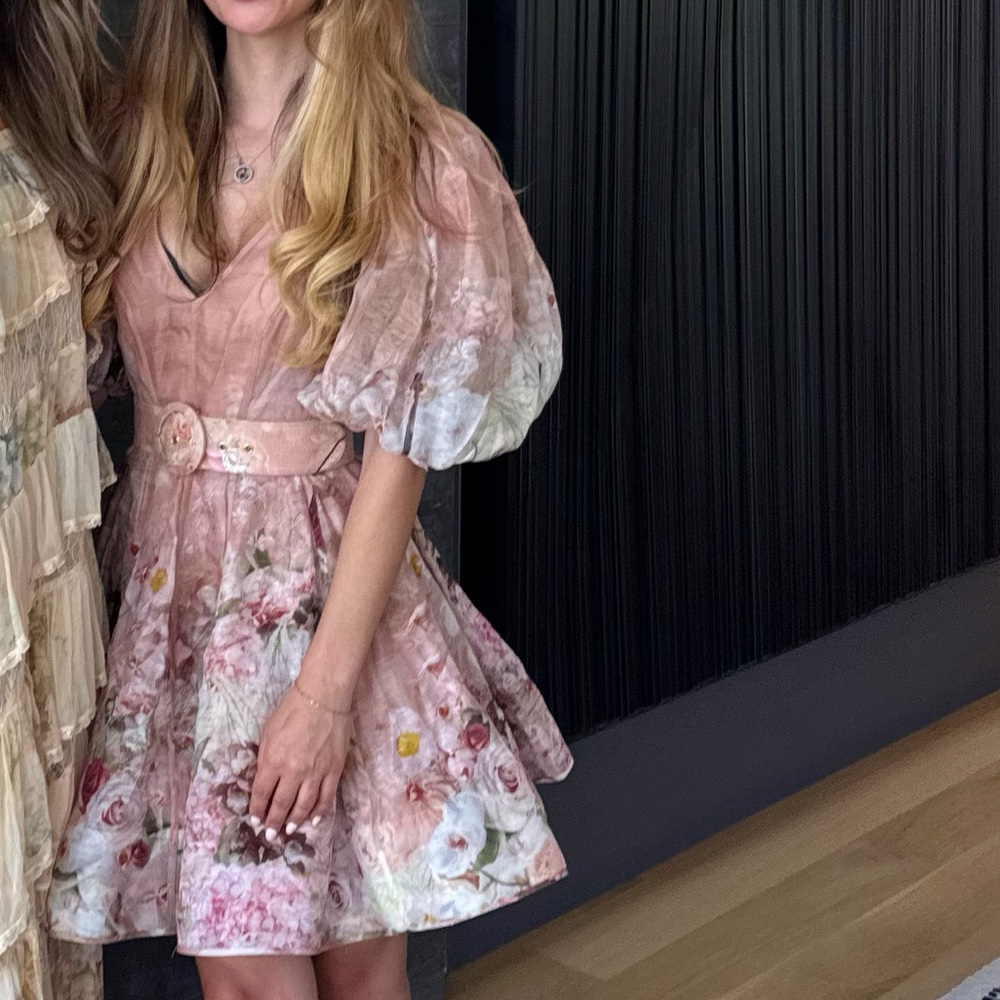 Zimmermann floral pink mini dress